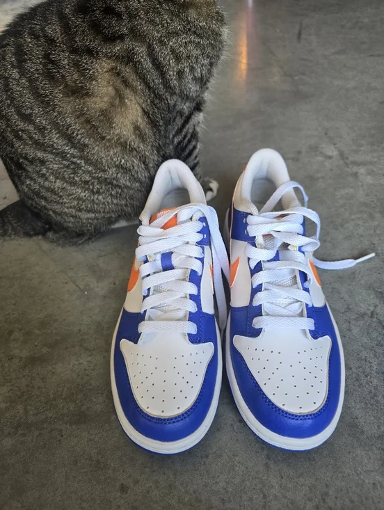 Nike White, Blue & Orange Size 6Y Or 8 Womens - Picture 3 of 8